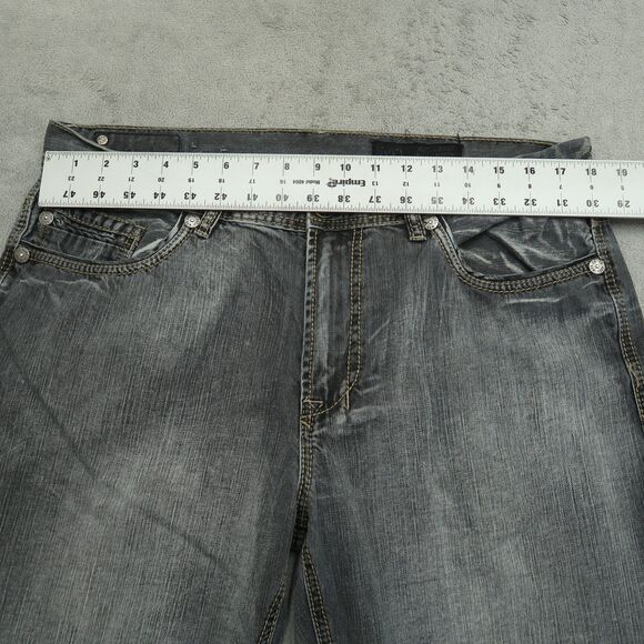 TK AXEL Jeans Mens Size 36x30(36x29 Real) Gray Relaxed Straight All Cotton Denim - Picture 14 of 16